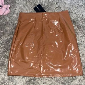 Fashion nova leather skirt
